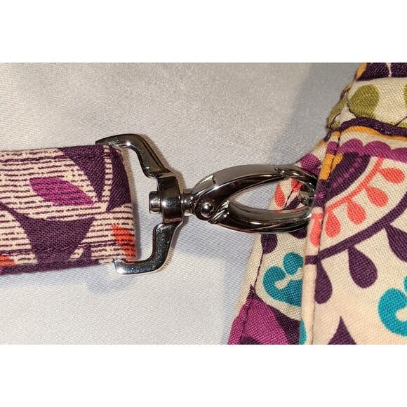 Vera Bradley "Plum Crazy" Convertible Crossbody Tote Purse Shoulder Bag RARE GUC - Picture 12 of 13